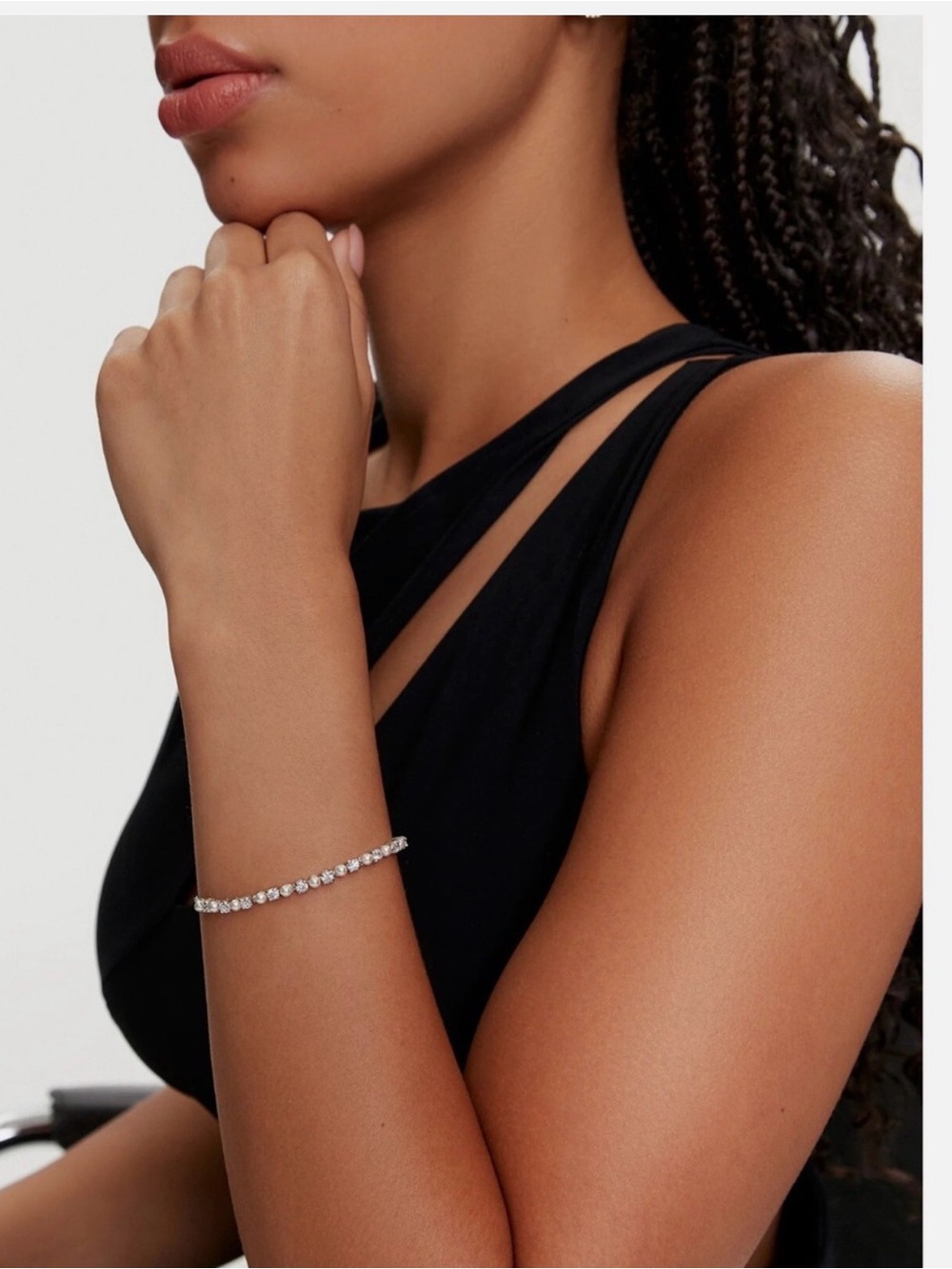 NEW 100% Authentic SWAROVSKI White Crystal Pearls Matrix Tennis Bracelet 5689633 - Picture 4 of 8